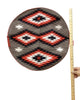 Rose Gorman, Circular Eye Dazzler Rug, Navajo Handwoven, 22 in