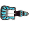 Tommy Jackson, Ranger Belt Buckle, Easter Blue Turquoise, Navajo Made, 1 1/4"