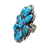 Landon Secatero, Ring, Sleeping Beauty Turquoise, Cluster, Silver, Navajo, 10