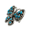 Darlene Begay, Ring, Butterfly, Sleeping Beauty Turquoise, Navajo, 8 1/4