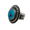 Tommy Jackson, Ring, Kingman Turquoise, Navajo Handmade, 13