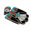 Vintage, Circa 1960s, Pin, Thunderbird, Inlay, Multistone, Zuni Handmade, 1 3/8"