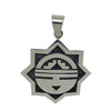 Ruben Saufkie, Pendant, Sunface Design, Sterling Silver, Hopi, 2"