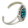 Rosco Scott, Bracelet, Kingman Turquoise, Silver Overlay, Navajo, 6 1/2"