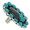 Geraldine James, Ring, Kingman Turquoise, Navajo Handmade, Adjustable