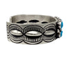 Calvin Martinez, Bracelet, Double Row, Kingman Turquoise, Navajo, 6 1/2"