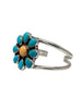 Geraldine James, Bracelet, Orange Spiny Oyster, Kingman Turquoise, Navajo, 6 1/2