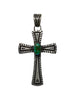 Calvin Martinez, Cross Pendant, Sonoran Gold Turquoise, Navajo, 3 3/8"