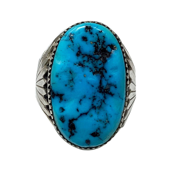 Robert, Bernice Leekya, Ring, Sleeping Beauty Turquoise, Zuni, 9 1/2