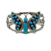 Vintage, Circa 1990s, Bracelet, Butterfly, Sleeping Beauty, Navajo, 7"