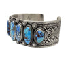 Freddie Maloney, Bracelet, Golden Hills Turquoise, Navajo, 7"