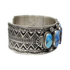 Freddie Maloney, Bracelet, Golden Hills Turquoise, Navajo, 7"