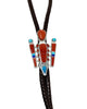 Vernon Haskie, Bolo, Kingman Turquoise, Mediterranean Coral, Lapis, Navajo, 48"