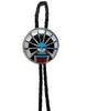 Ricky & Lucy Vacit, Bolo, Sunface, Multi Stone, Inlay, Zuni, 45"