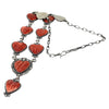 Annie Hoskie, Gerald Sleuth, Earring, Necklace, Red Spiny Oyster, Navajo, 37"