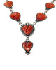 Annie Hoskie, Gerald Sleuth, Earring, Necklace, Red Spiny Oyster, Navajo, 37"