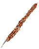 Wanita Skeet, Necklace, Five Strands Spiny Oyster Shell, Red Orange, 18"