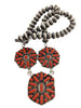 Tyler Brown, Navajo Pearls, Coral, Necklace, Cluster, Navajo, 32”