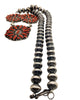 Tyler Brown, Navajo Pearls, Coral, Necklace, Cluster, Navajo, 32”