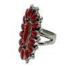 Lorraine Waatsa, Ring, Mediterranean Coral, Zuni, 8 1/2