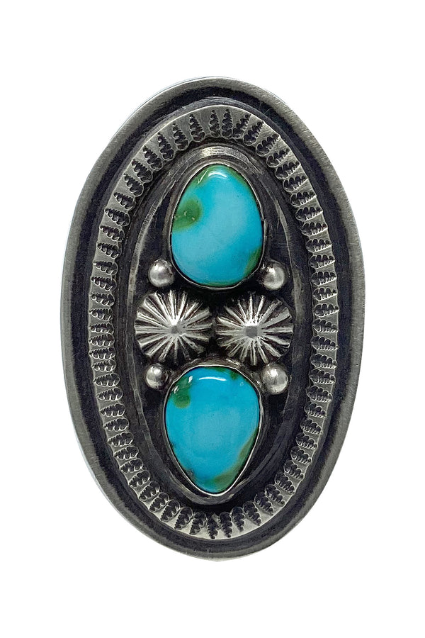 Calvin Martinez, Ring, Sonoran Gold Turquoise, Navajo, 8