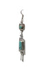 Fred Begay, Earring, Kingman Turquoise, Navajo Handmade, 4"