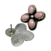 Geraldine James, Earring, Pink Conch Shell, Navajo Handmade, 7/8"