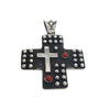 Ernest Rangel, Pendant, Cross, Coral, Navajo Handmade, 2 1/2"