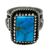 Landon Secatero, Ring, Desert Rose Turquoise, Sterling Silver, Navajo, 10 1/2