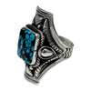 Derrick Gordon, Ring, Smith Turquoise, Sterling Silver, Navajo, 7