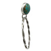 Geraldine James, Earring, Green Kingman Turquoise, Sterling Silver, Navajo, 2 1/4"