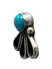 Geraldine James, Earring, Kingman Turquoise, Sterling Silver, Navajo, 3/4"