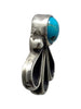 Geraldine James, Earring, Kingman Turquoise, Sterling Silver, Navajo, 3/4"