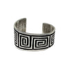 Aaron Anderson, Bracelet, Tufa Cast, Maze Design ,Navajo Handmade, 6 3/4"