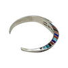 Lonn Parker, Inlay Bracelet, Multicolor, Sterling Silver Overlay, Navajo, 7 "