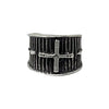 Aaron Anderson, Band Ring, Four Corners Design, Silver, Navajo Handmade, 9 1/4