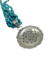 Roland Dixon, Necklace w/ round Pendant, Sleeping Beauty Turquoise, Navajo, 20 "