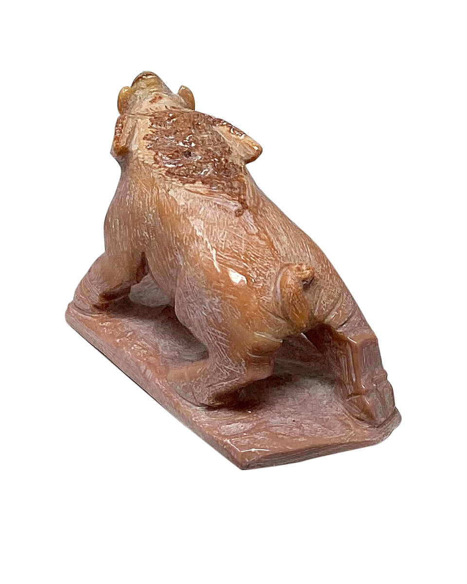 Derrick Kaamasee, Zuni Carved Fetish, Alabaster, Boar, 2” – Perry Null ...