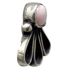 Geraldine James, Earring, Pink Conch Shell, Sterling Silver, Navajo, 3/4"