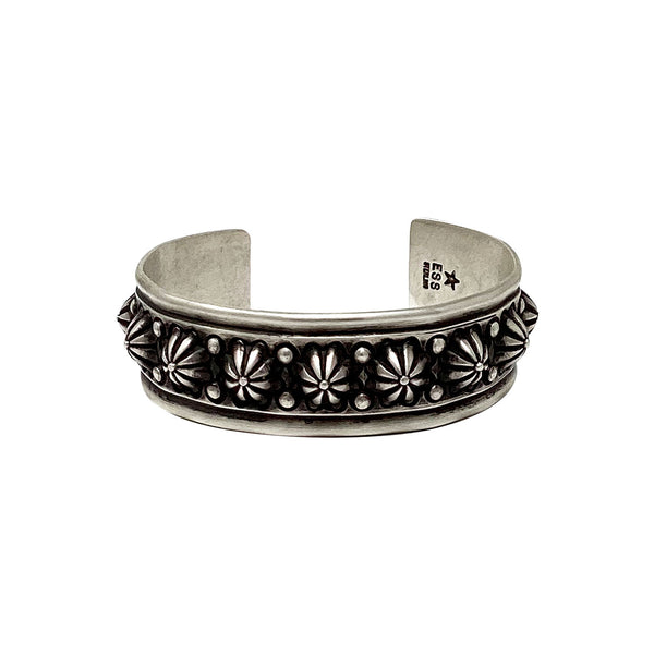 Edison Sandy Smith, Bracelet, Flower Bump Outs, Navajo, 5 7/8 