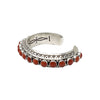 Herman Smith, Bracelet, Triangle Wire, Mediterranean Coral, Navajo, 5 "