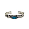 K N hallmark, Bracelet, Kingman Turquoise, Navajo Handmade, 5 3/4"