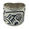 Ruben Saufkie, Ring, Sterling Silver, Hopi Handmade, 14 1/4