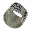 Ruben Saufkie, Ring, Sterling Silver, Hopi Handmade, 14 1/4