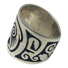 Ruben Saufkie, Ring, Sterling Silver, Hopi Handmade, 14 1/4