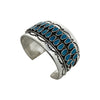 Vincent Shirley, Bracelet, Two Row, Kingman Turquoise, Navajo, 7 "