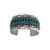 Vincent Shirley, Bracelet, Two Row, Kingman Turquoise, Navajo, 7 "