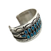 Vincent Shirley, Bracelet, Two Row, Kingman Turquoise, Navajo, 7 "