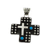 Ernest Rangel, Pendant, Cross, Kingman, Navajo Handmade, 2 1/2"