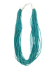 Ramona Bird, Necklace, 25 Strands, Turquoise, Santo Domingo, 19 1/2"